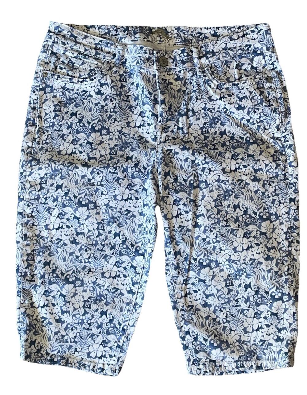 Tommy Bahama Bloombastic Women’s 31 Clam Digger Capri Pants Bermuda Shorts